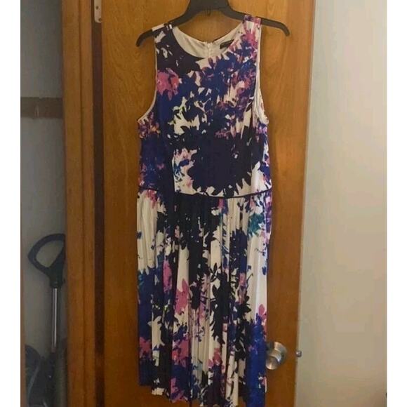 Maggy London Multicolor Shift Dress Size 16 Career Elegant - Picture 1 of 3